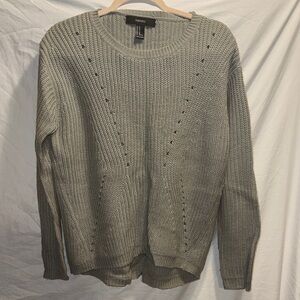 Forever 21 Women's Gray Crewneck Sweater